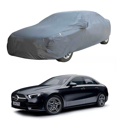 Oshotto Dark Grey 100% Anti Reflective, dustproof and Water Proof Grey Car Body Cover with Mirror Pockets For Mercedes Benz A-Class Limousine 200