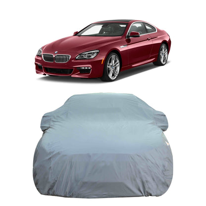 Oshotto Dark Grey 100% Anti Reflective, dustproof and Water Proof Car Body Cover with Mirror Pockets For BMW 6 Series