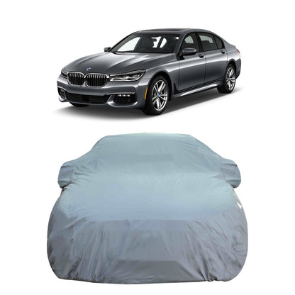 Oshotto Dark Grey 100% Anti Reflective, dustproof and Water Proof Car Body Cover with Mirror Pockets For BMW 7 Series