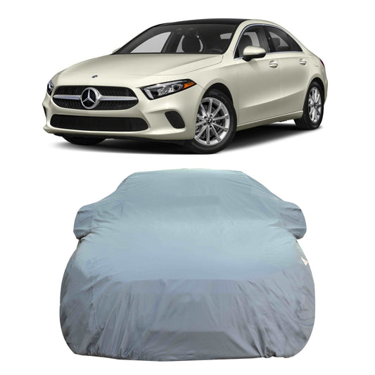 Oshotto Dark Grey 100% Anti Reflective, dustproof and Water Proof Car Body Cover with Mirror Pockets For Mercedes-Benz A-Class A-180 (2015-2019)