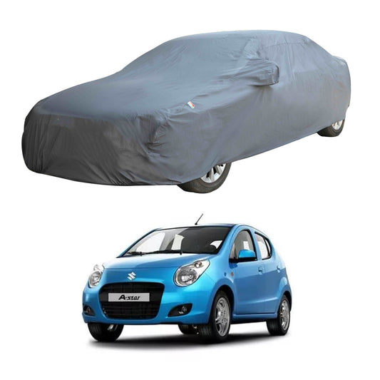 Oshotto Dark Grey 100% Anti Reflective, dustproof and Water Proof Car Body Cover with Mirror Pocket For Maruti Suzuki Astar