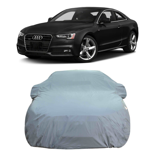 Oshotto Dark Grey 100% Anti Reflective, dustproof and Water Proof Car Body Cover with Mirror Pockets For Audi A5