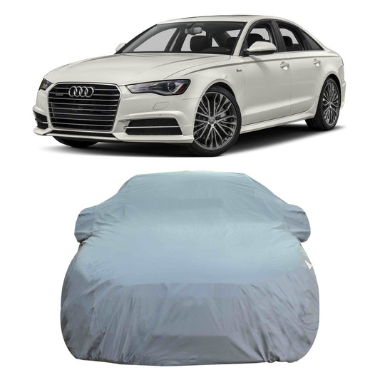 Oshotto Dark Grey 100% Anti Reflective, dustproof and Water Proof Car Body Cover with Mirror Pockets For Audi A6