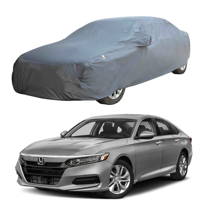 Oshotto Dark Grey 100% Anti Reflective, dustproof and Water Proof Car Body Cover with Mirror Pockets For Honda Accord