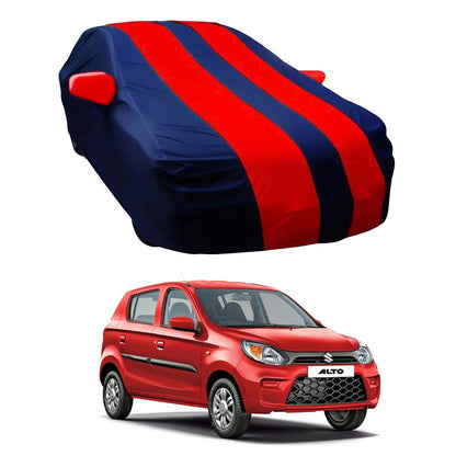 Oshotto Taffeta Car Body Cover with Mirror Pocket For Maruti Suzuki Alto (Red, Blue)