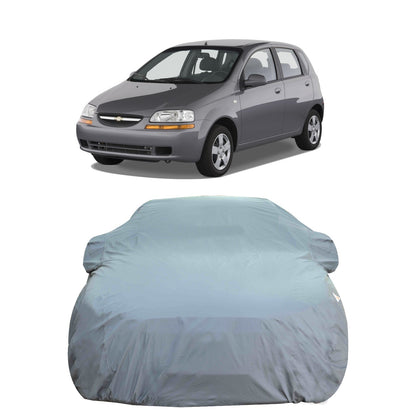 Oshotto Dark Grey 100% Anti Reflective, dustproof and Water Proof Car Body Cover with Mirror Pockets For Chevrolet Aveo