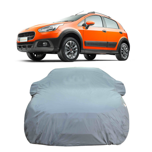 Oshotto Dark Grey 100% Anti Reflective, dustproof and Water Proof Car Body Cover with Mirror Pockets For Fiat Avventura