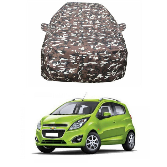 Oshotto Ranger Design Made of 100% Waterproof Fabric Multicolor Car Body Cover with Mirror Pockets For Chevrolet Beat