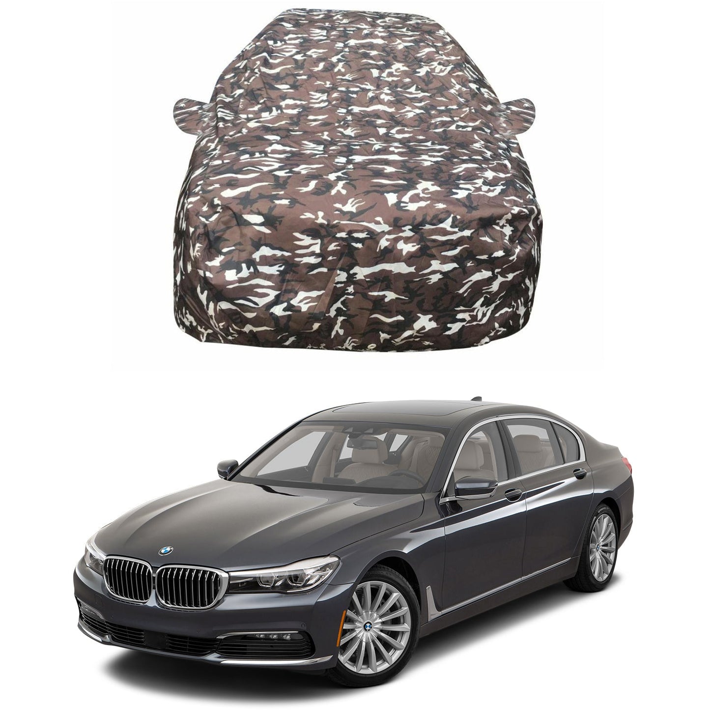 Oshotto Ranger Design Made of 100% Waterproof Fabric Multicolor Car Body Cover with Mirror Pockets For BMW 7 Series
