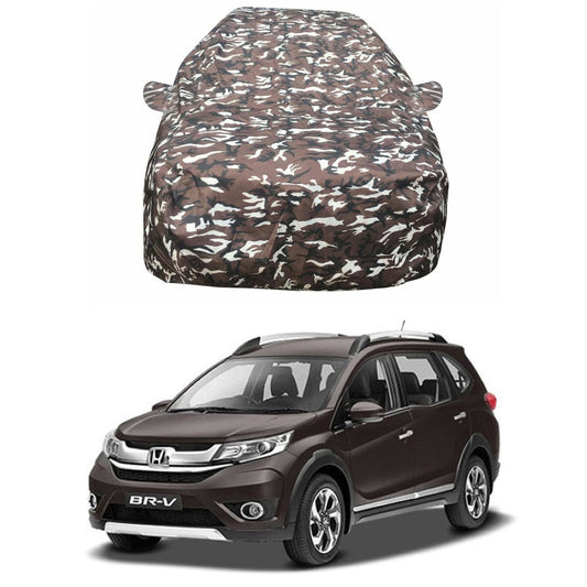 Oshotto Ranger Design Made of 100% Waterproof Fabric Multicolor Car Body Cover with Mirror Pockets For Honda BRV/Mobilio