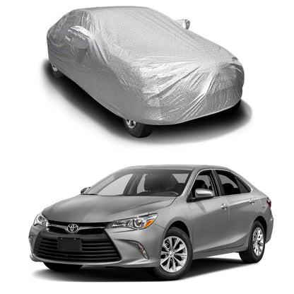 Oshotto Spyro Silver Anti Reflective, dustproof and Water Proof Car Body Cover with Mirror Pockets For Toyota Camry