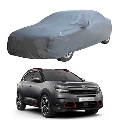 Oshotto Dark Grey 100% Anti Reflective, dustproof and Water Proof Car Body Cover with Mirror Pockets For Citroen C5 Aircross