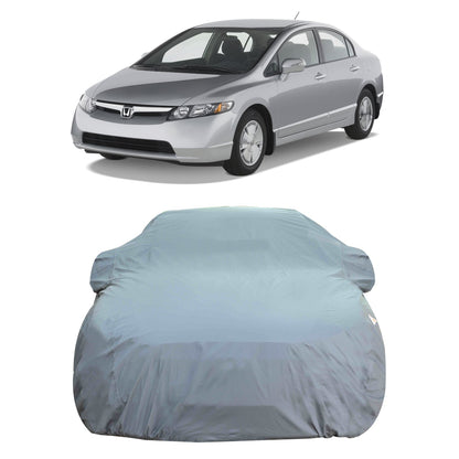 Oshotto Dark Grey 100% Anti Reflective, dustproof and Water Proof Car Body Cover with Mirror Pockets For Honda Civic Old