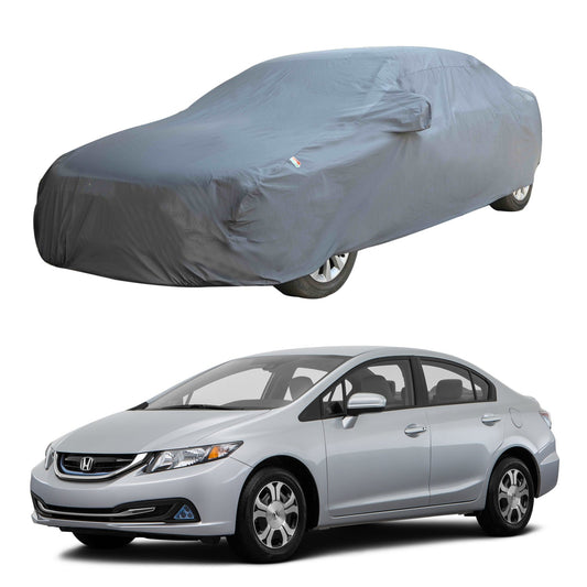 Oshotto Dark Grey 100% Anti Reflective, dustproof and Water Proof Car Body Cover with Mirror Pockets For Honda Civic 2019-2023