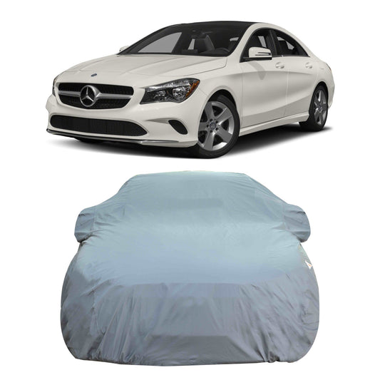 Oshotto Dark Grey 100% Anti Reflective, dustproof and Water Proof Car Body Cover with Mirror Pockets For Mercedes Benz CLA/C-Class (2010-2015)