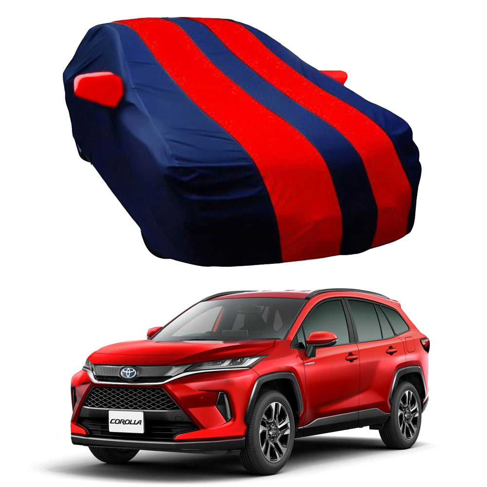 Oshotto Taffeta Car Body Cover with Mirror Pocket For Toyota Corolla (Red, Blue)