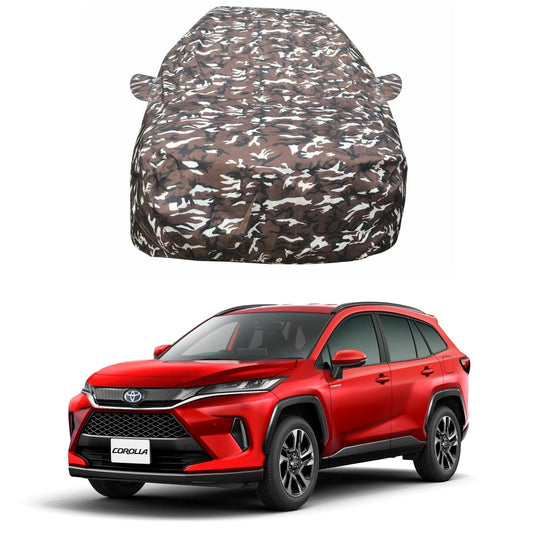 Oshotto Ranger Design Made of 100% Waterproof Fabric Multicolor Car Body Cover with Mirror Pockets For Toyota Corolla
