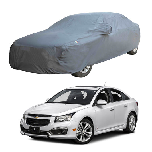 Oshotto Dark Grey 100% Anti Reflective, dustproof and Water Proof Car Body Cover with Mirror Pockets For Chevrolet Cruze