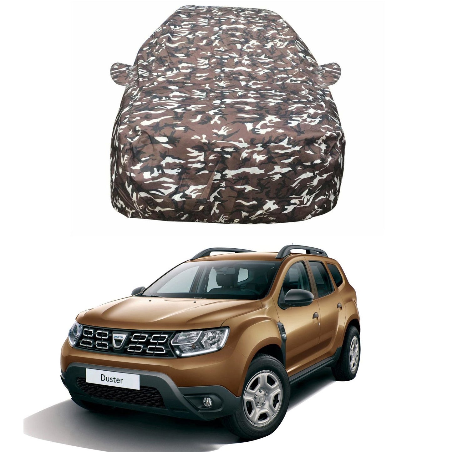 Oshotto Ranger Design Made of 100% Waterproof Fabric Car Body Cover with Mirror Pockets For Renault Duster