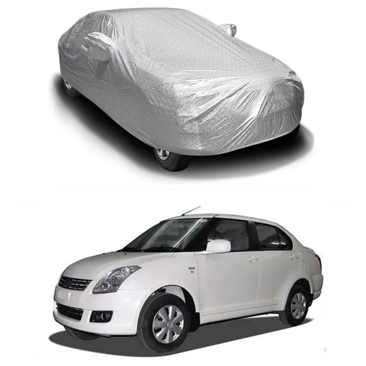 Oshotto Spyro Silver Anti Reflective, dustproof and Water Proof Car Body Cover with Mirror Pockets For Maruti Suzuki Swift Dzire 2008-2011