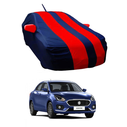 Oshotto Taffeta Car Body Cover with Mirror and Antenna Pocket For Maruti Suzuki Dzire 2012-2023(Red, Blue)
