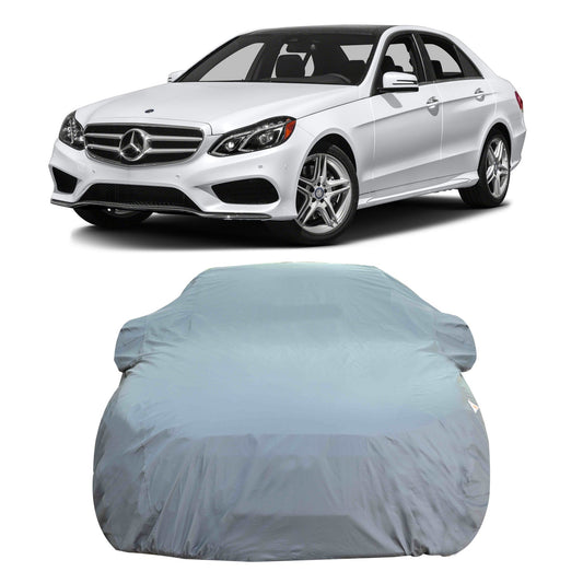 Oshotto Dark Grey 100% Anti Reflective, dustproof and Water Proof Car Body Cover with Mirror Pockets For Mercedes Benz E-Class (2010-2016)