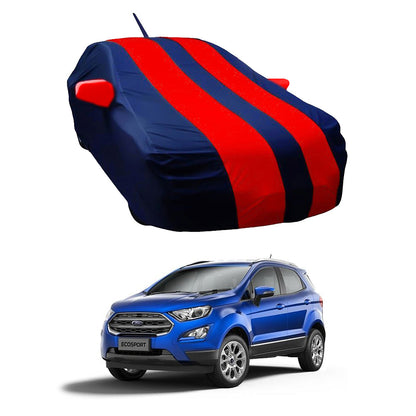 Oshotto Taffeta Car Body Cover with Mirror and Antenna Pocket For Ford Ecosport (Red, Blue)