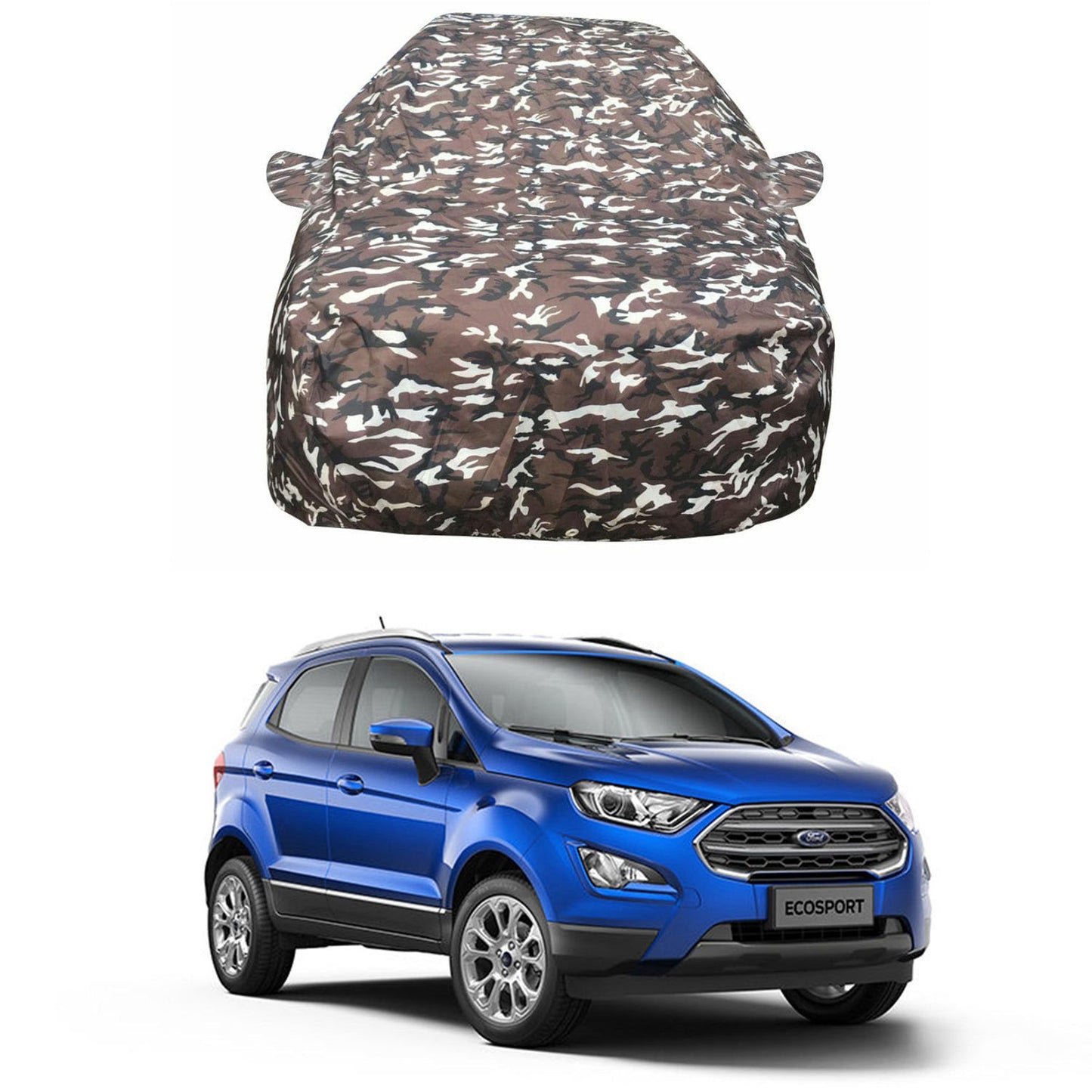 Oshotto Ranger Design Made of 100% Waterproof Fabric Multicolor Car Body Cover with Mirror Pockets For Ford Ecosport