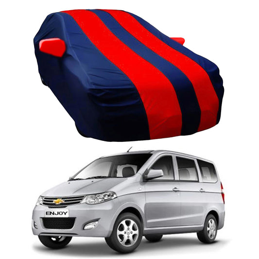 Oshotto Taffeta Car Body Cover with Mirror Pocket For Chevrolet Enjoy (Red, Blue)