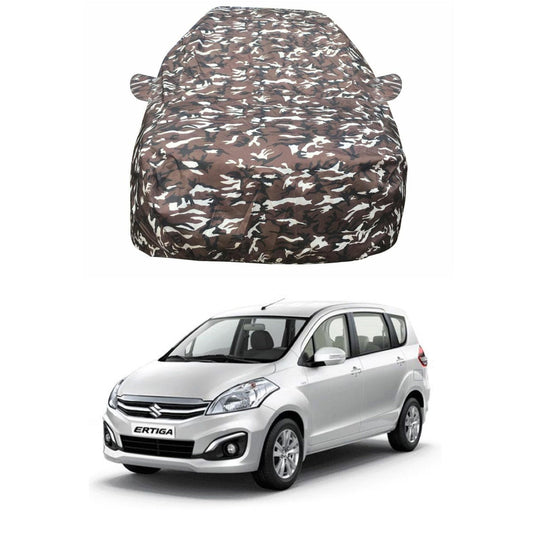 Oshotto Ranger Design Made of 100% Waterproof Fabric Multicolor Car Body Cover with Mirror Pockets For Maruti Suzuki Ertiga 2012-2018