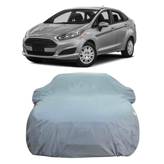 Oshotto Dark Grey 100% Anti Reflective, dustproof and Water Proof Car Body Cover with Mirror Pockets For Ford Fiesta