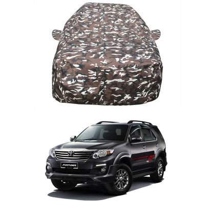 Oshotto Ranger Design Made of 100% Waterproof Fabric Multicolor Car Body Cover with Mirror Pockets For Toyota Fortuner