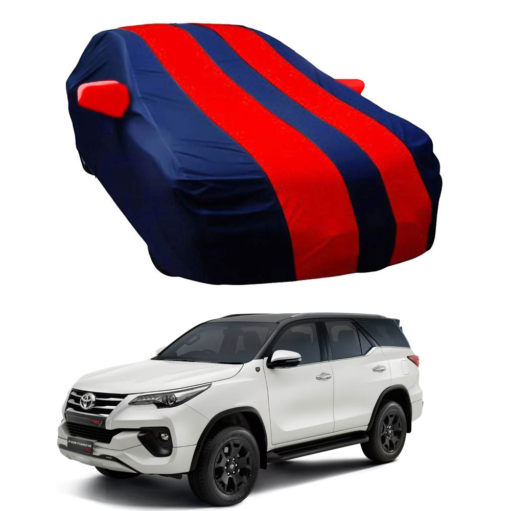 Oshotto Taffeta Car Body Cover with Mirror Pocket For Toyota Fortuner Old (Red, Blue)