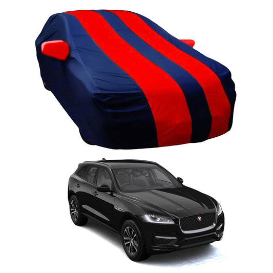 Oshotto Taffeta Car Body Cover with Mirror Pocket For Jaguar F Pace (Red, Blue)