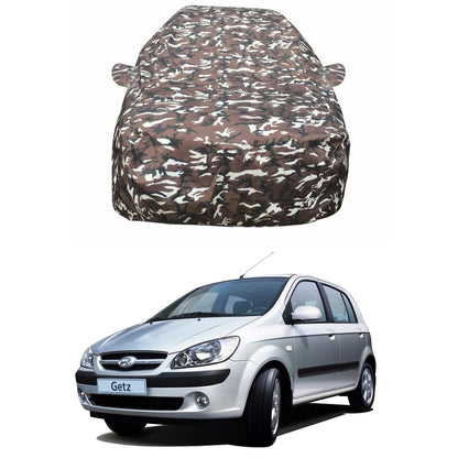 Oshotto Ranger Design Made of 100% Waterproof Fabric Multicolor Car Body Cover with Mirror Pockets For Hyundai Getz