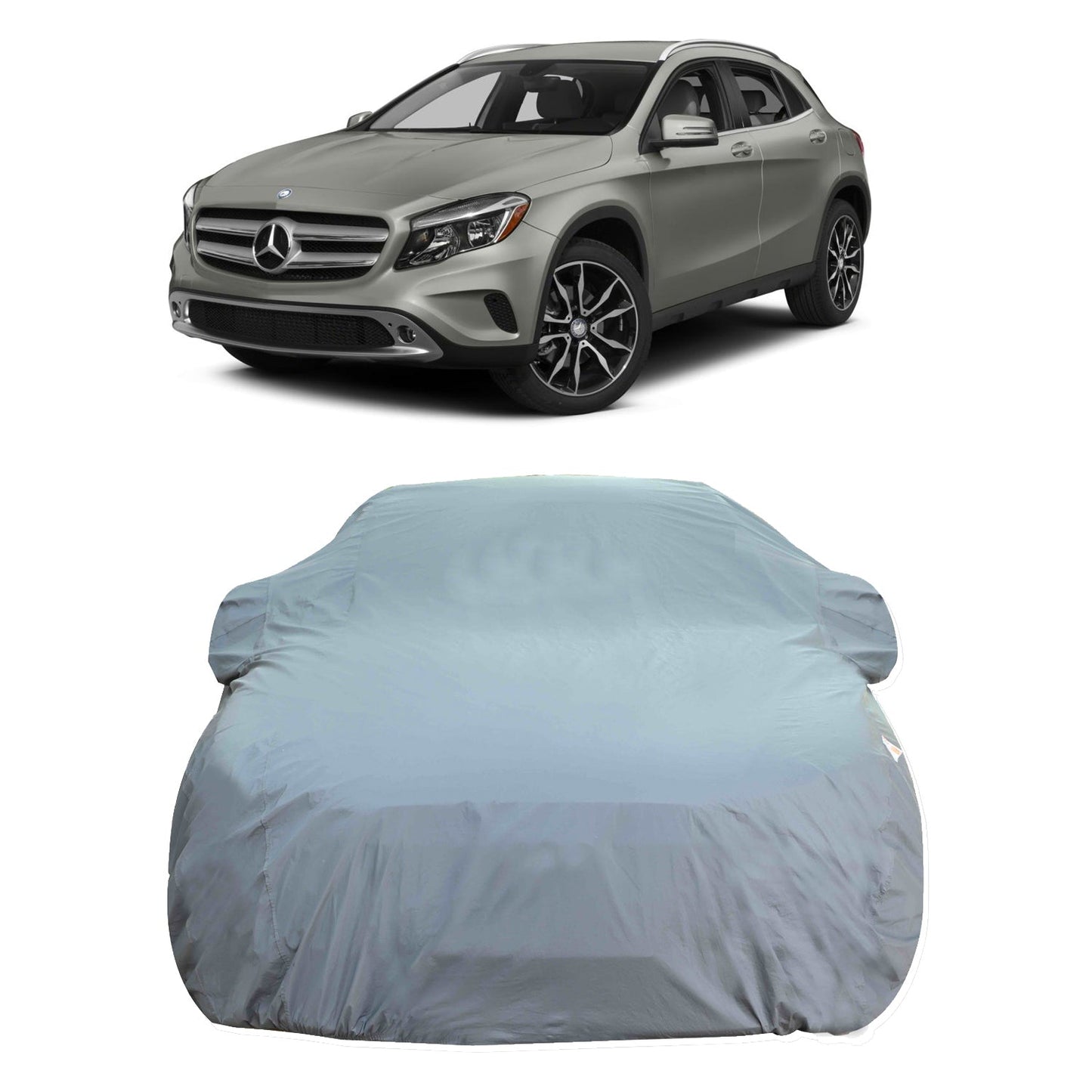 Oshotto Dark Grey 100% Anti Reflective, dustproof and Water Proof Car Body Cover with Mirror Pocket For Mercedes Benz GLA