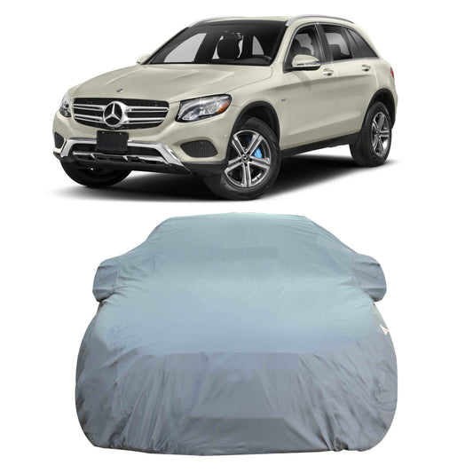 Oshotto Dark Grey 100% Anti Reflective, dustproof and Water Proof Car Body Cover with Mirror Pockets For Mercedes Benz GLC/GLA/GLA-45 (5 Seater)