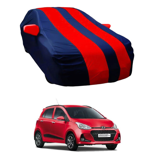 Oshotto Taffeta Car Body Cover with Mirror Pocket For Hyundai Grand i10 (Red, Blue)