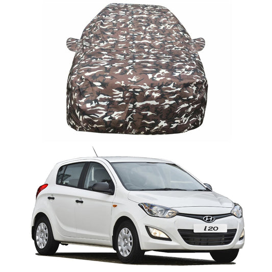 Oshotto Ranger Design Made of 100% Waterproof Fabric Car Body Cover with Mirror Pocket For Hyundai i20 (2008-2012)