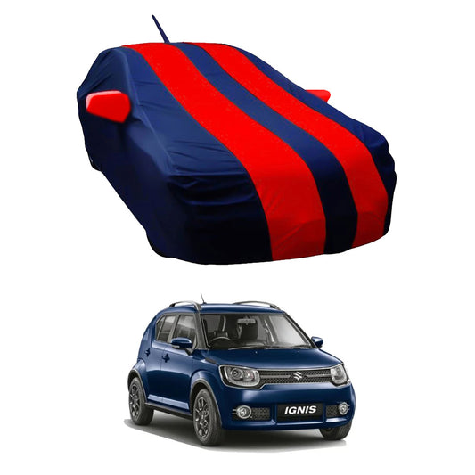 Oshotto Taffeta Car Body Cover with Mirror and Antenna Pocket For Maruti Suzuki Ignis (Red, Blue)