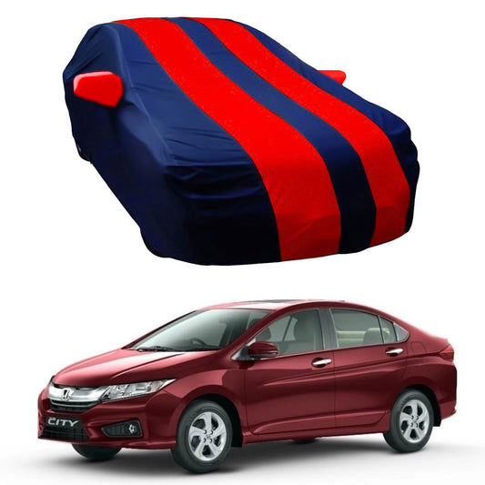 Oshotto Taffeta Car Body Cover with Mirror Pocket For Honda City I-VTEC 2010-2023 (Red, Blue)