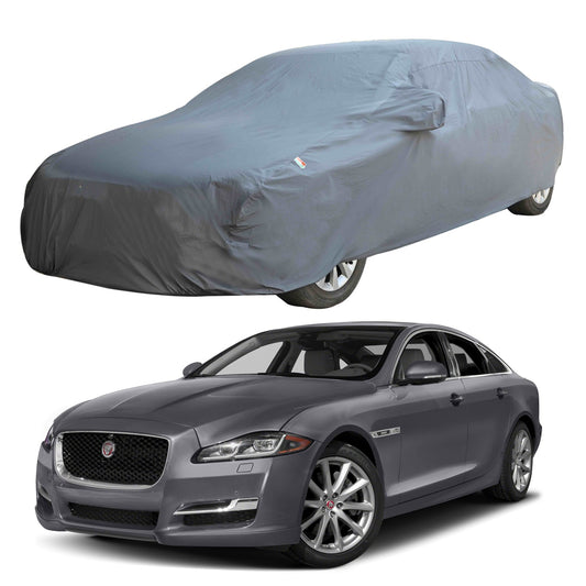 Oshotto Dark Grey 100% Anti Reflective, dustproof and Water Proof Car Body Cover with Mirror Pockets For Jaguar XJ