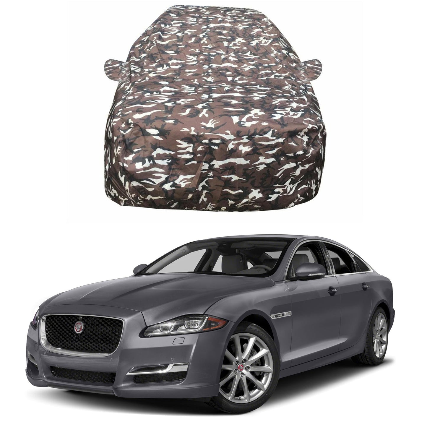 Oshotto Ranger Design Made of 100% Waterproof Fabric Multicolor Car Body Cover with Mirror Pockets For Jaguar XJ/XJL