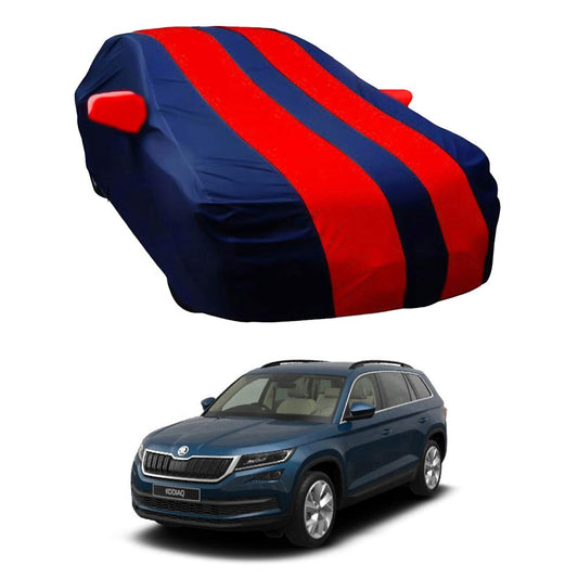 Oshotto Taffeta Car Body Cover with Mirror Pocket For Skoda Kodiaq (Red, Blue)