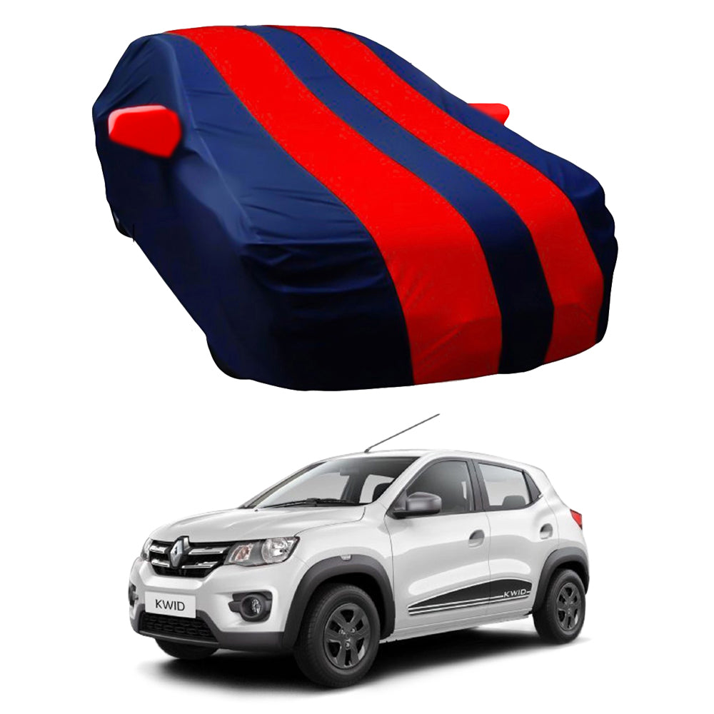 Oshotto Taffeta Car Body Cover with Mirror Pocket For Renault Kwid (Red, Blue)