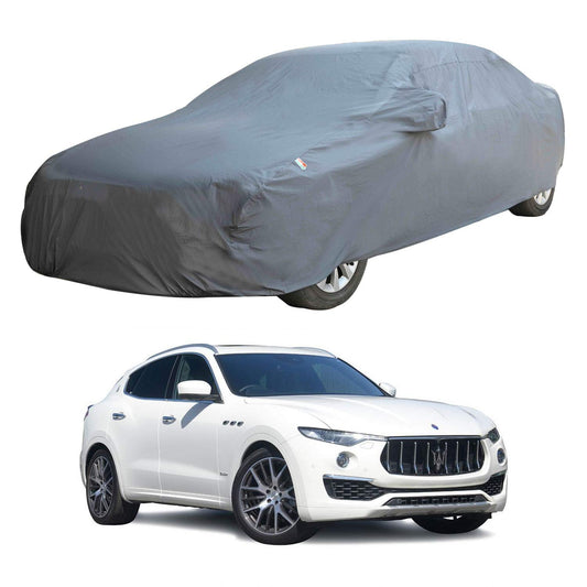 Oshotto Dark Grey 100% Anti Reflective, dustproof and Water Proof Car Body Cover with Mirror Pockets For Maserati Levante