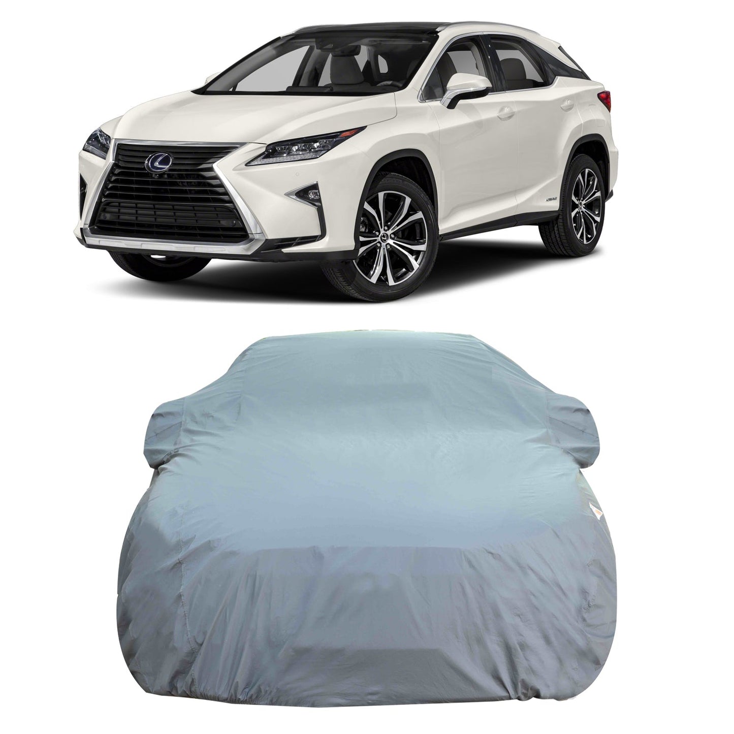 Oshotto Dark Grey 100% Anti Reflective, dustproof and Water Proof Car Body Cover with Mirror Pockets For Lexus RX