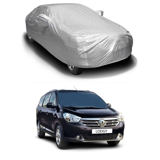 Oshotto Spyro Silver Anti Reflective, dustproof and Water Proof Car Body Cover with Mirror Pockets For Renault Lodgy