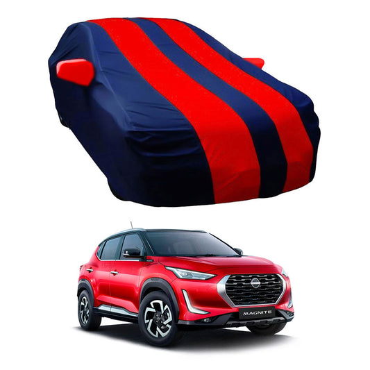 Oshotto Taffeta Car Body Cover with Mirror Pocket For Nissan Magnite (Red, Blue)