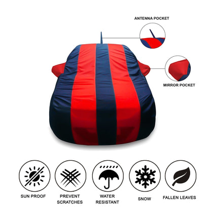 Oshotto Taffeta Car Body Cover with Mirror & Antenna Pocket For Maruti Suzuki Baleno 2022 Onwards